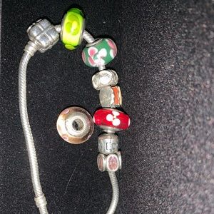 Pandora bracelet with charms